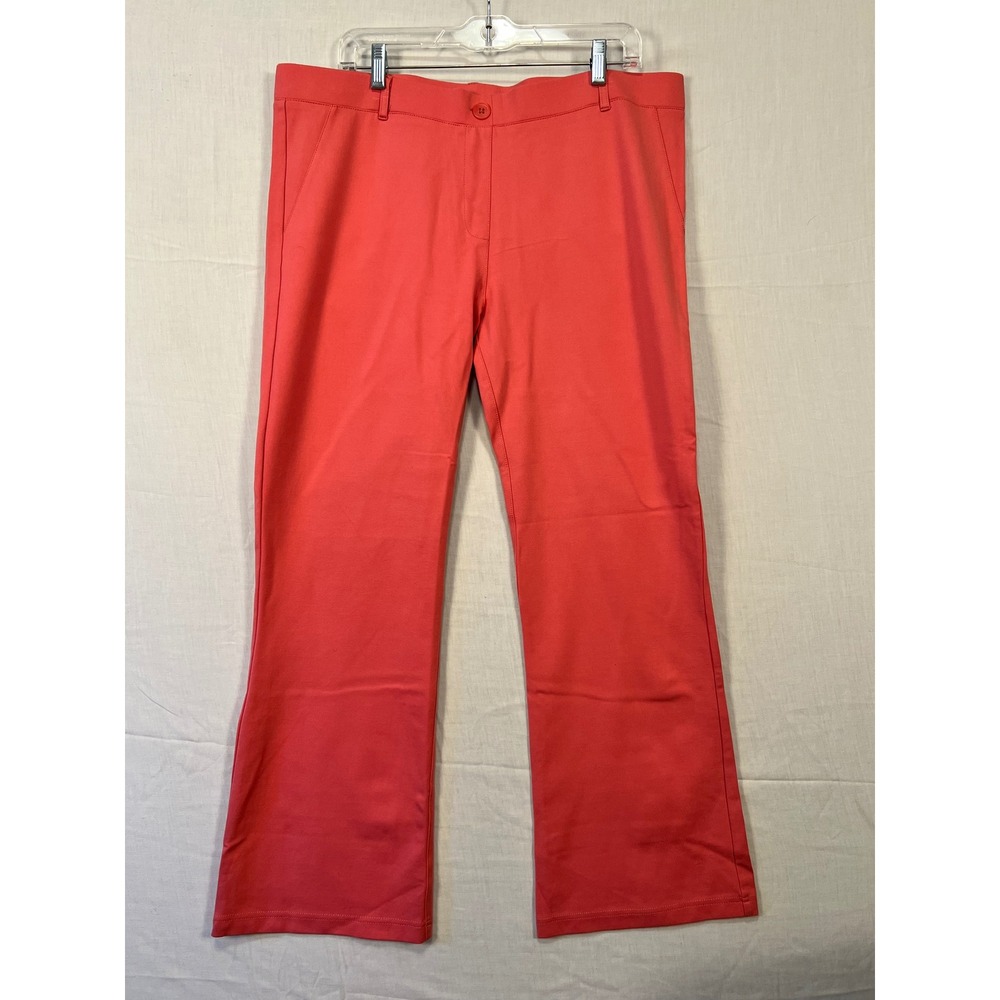 Betabrand Dress Pant Yoga Pants XXL Petite Coral Pink Bootcut Stretch W1553-FAL